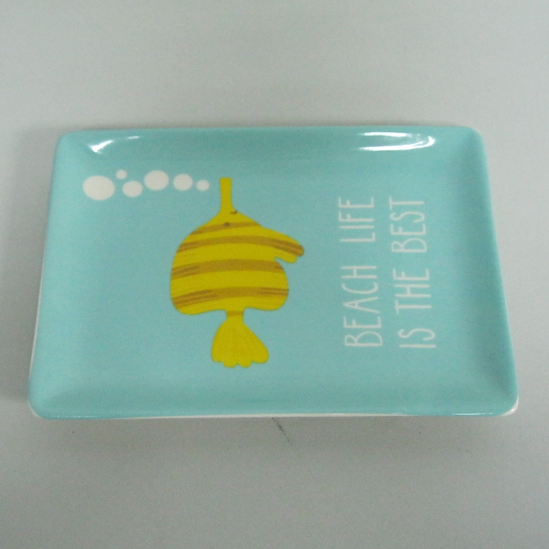 Ceramic Food Service Plate Derocation Plate 4\ x5.75\ x0.6\